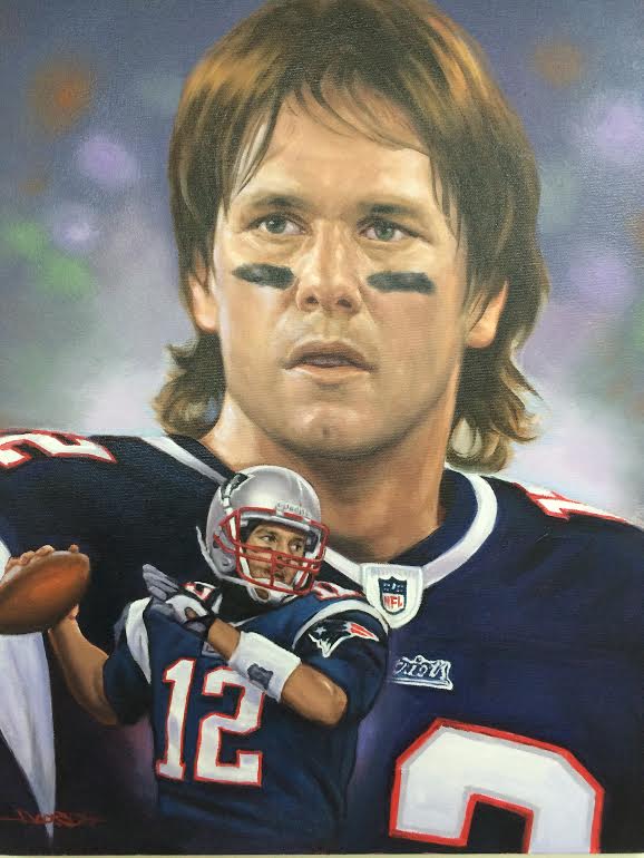 578x770 Original Tom Brady Painting - Brady Painting