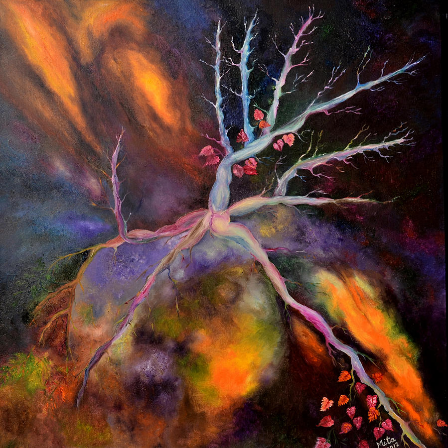 899x900 Gaia The Earth Goddess Painting By Mita Brahma - Brahma Painting