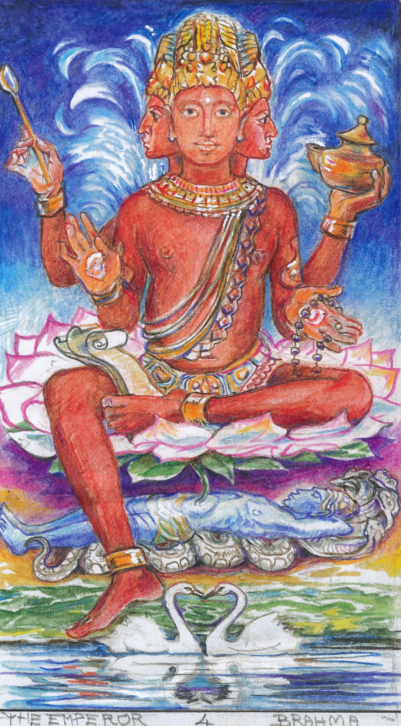 1398x2529 Sita Brahma 4 Janeadamsart - Brahma Painting