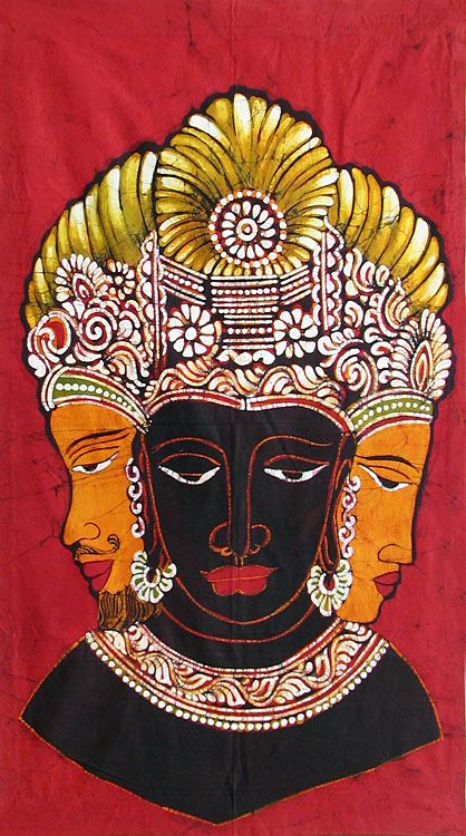 418x750 Tridev - Brahma Painting