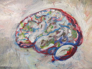300x225 Human Brain Paintings Fine Art America - Brain Painting
