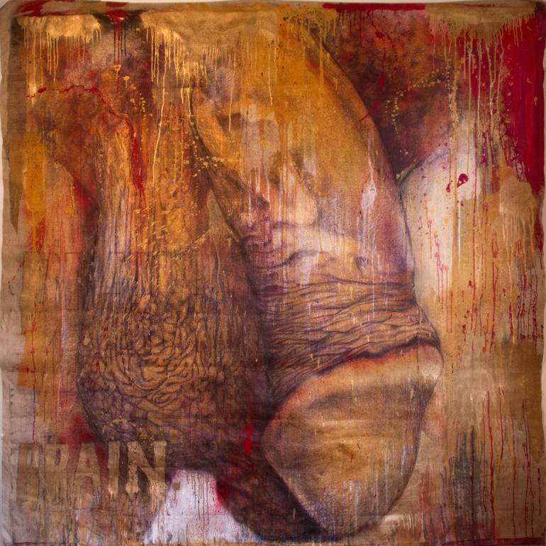 770x769 Saatchi Art Brain. Painting By Marco Conti Sikic - Brain Painting