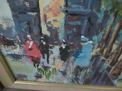 400x300 Original Signed Brasso Oil Painting Paris Street Scene 16 X 20 - Brasso Painting