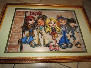300x225 Rare Vintage Bratz Doll 3 Dimensional Shadow Box Frame Picture Ebay - Bratz Painting