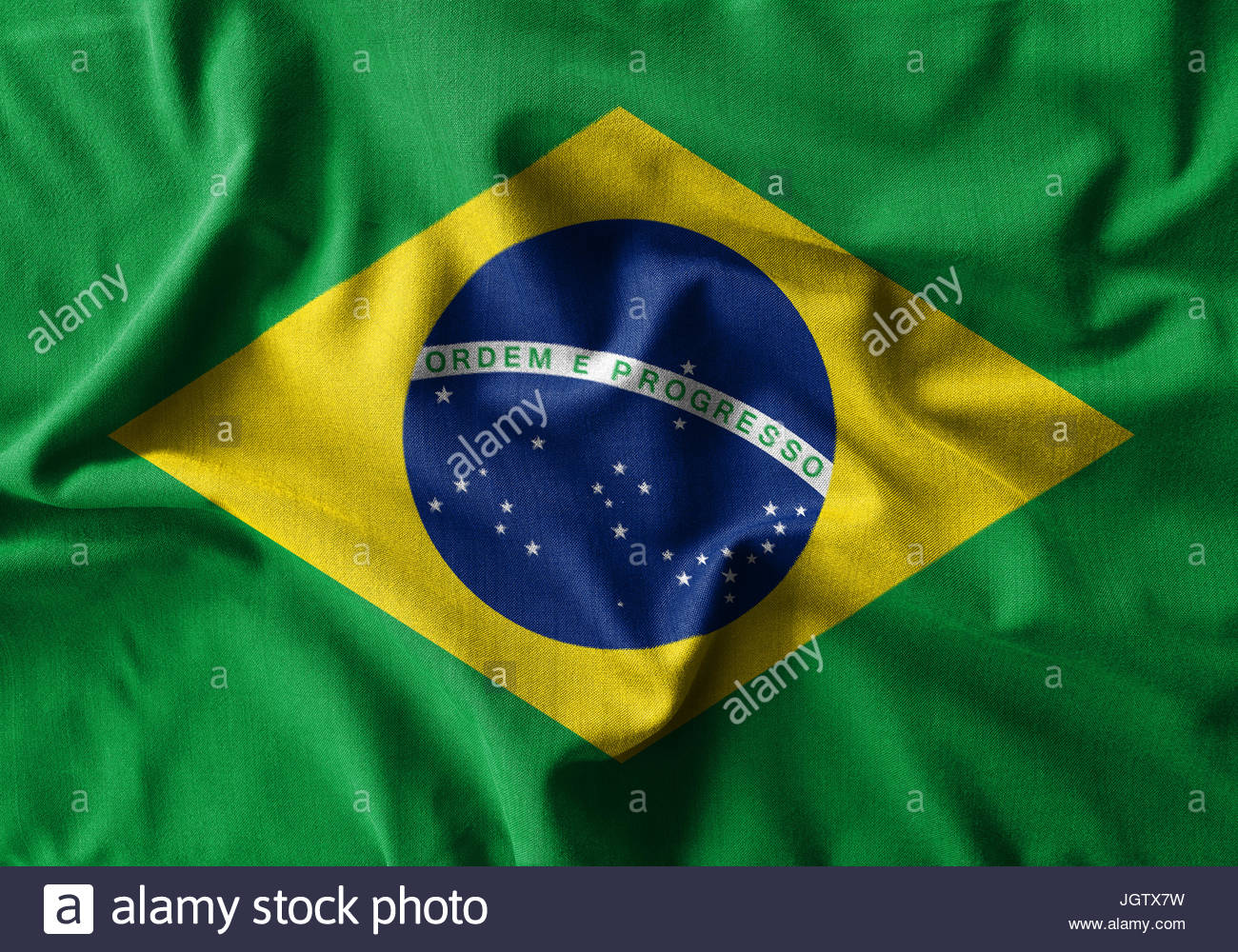 1300x1000 Brazil Flag Painting On High Detail Of Wave Cotton Fabrics 3d - Brazil Flag Painting