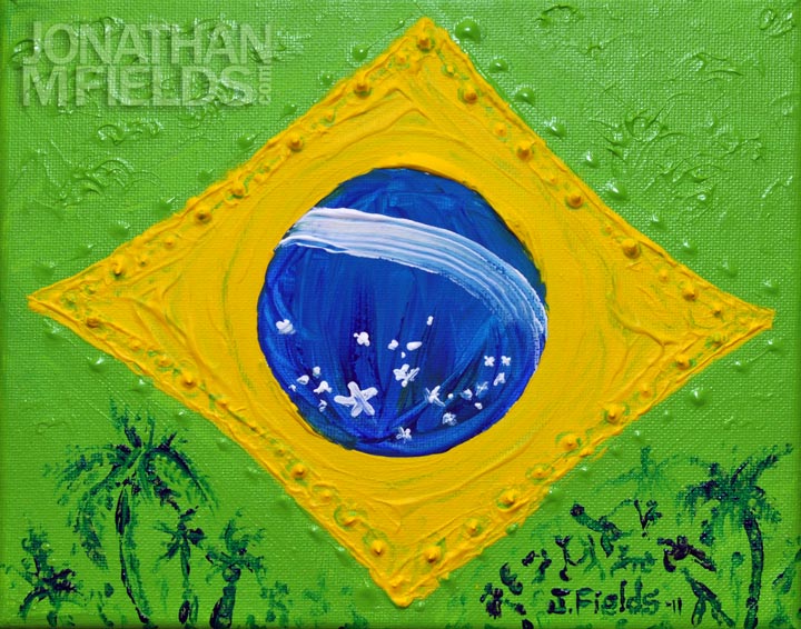720x566 Brazilian Flag - Brazil Flag Painting