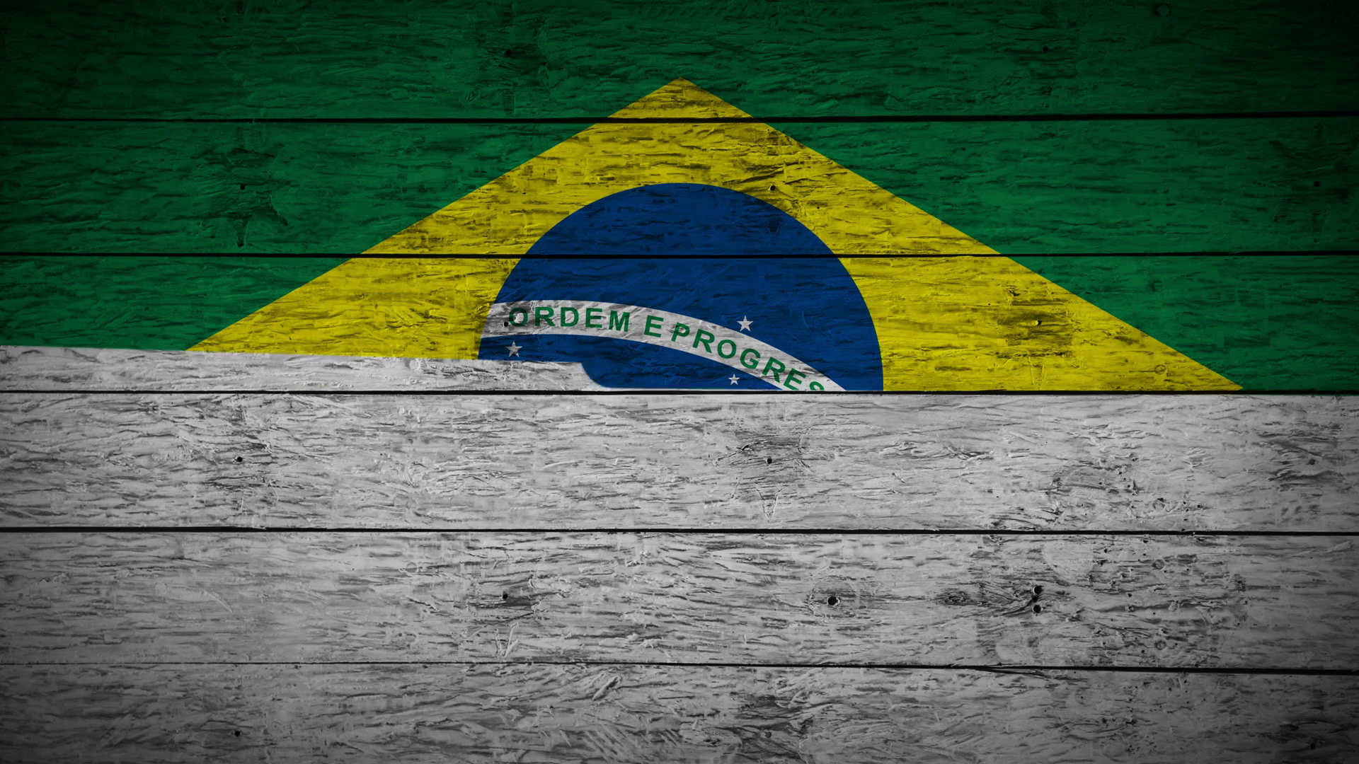 1920x1080 Painting Flag Of Brazil On Old Wood Boards With Four Different - Brazil Flag Painting