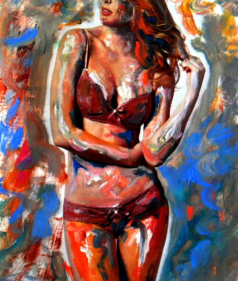 762x900 Brazilian Woman Painting By Leomariano Artist Brasil - Brazilian Painting