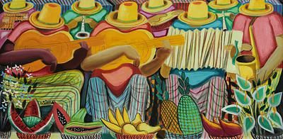 400x196 Brazilian Naif Painting, - Brazilian Painting