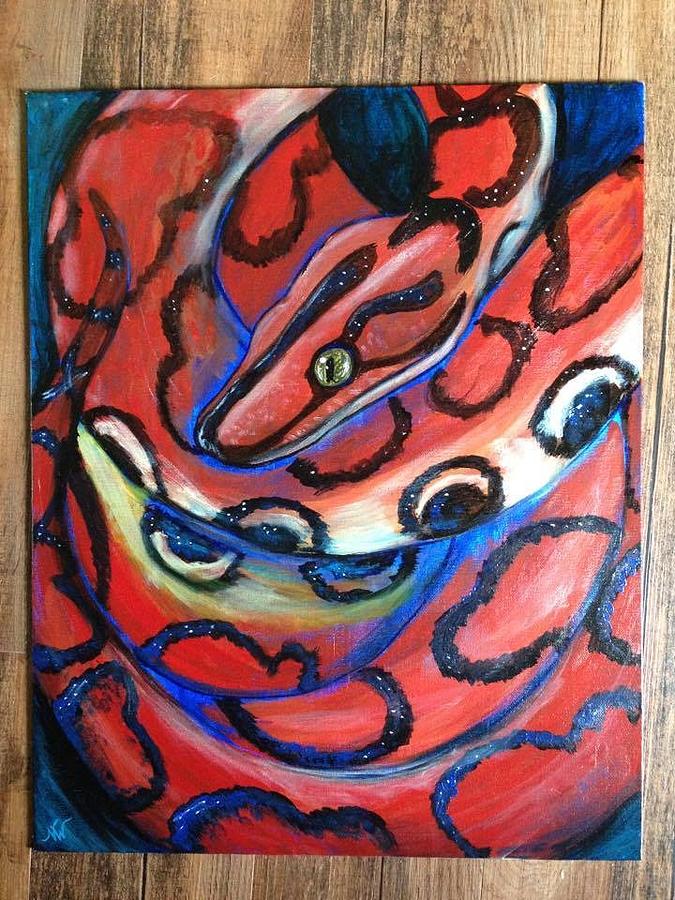 675x900 Brazilian Rainbow Boa Painting By Nikki Winterberg - Brazilian Painting