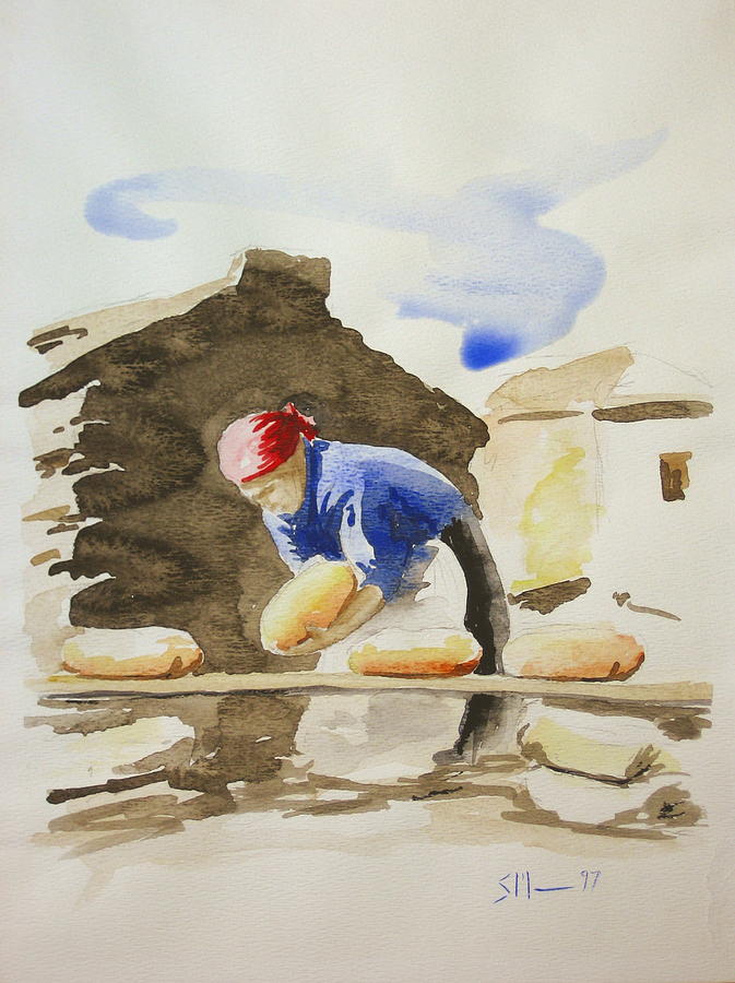 673x900 Fresh Bread Painting By Scott Manning - Bread Painting