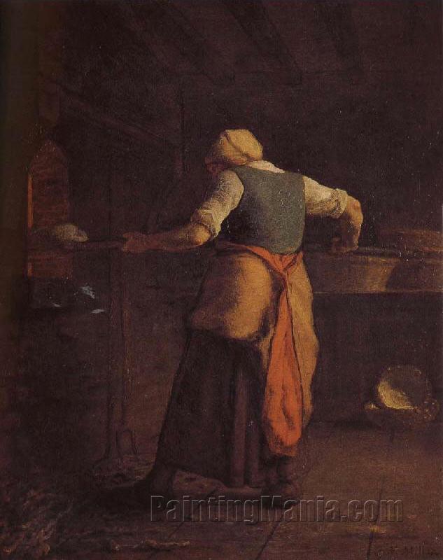 633x800 Woman Baking Bread - Bread Painting
