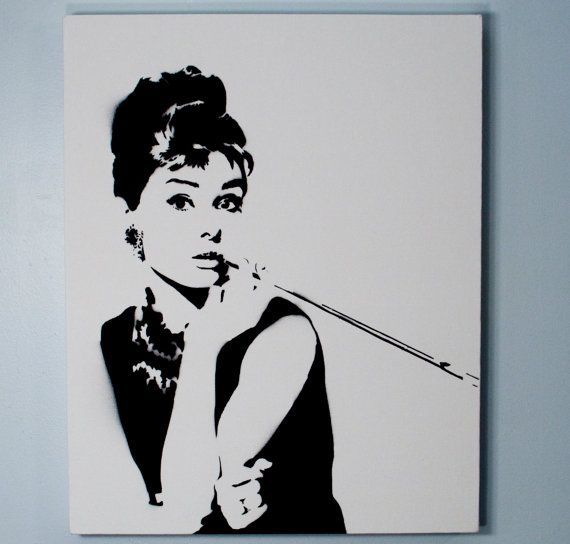 570x544 Audrey Hepburn Art - Breakfast At Tiffanys Painting
