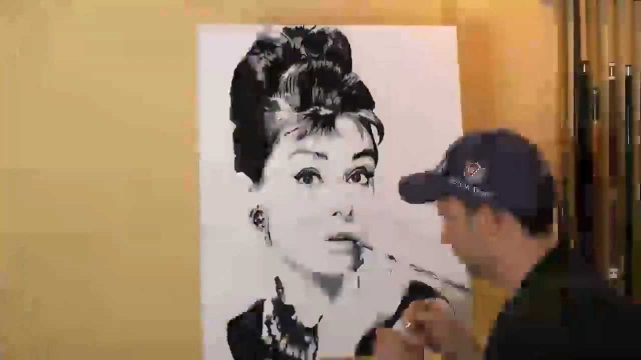 1280x720 Audrey Hepburn Painting - Breakfast At Tiffanys Painting