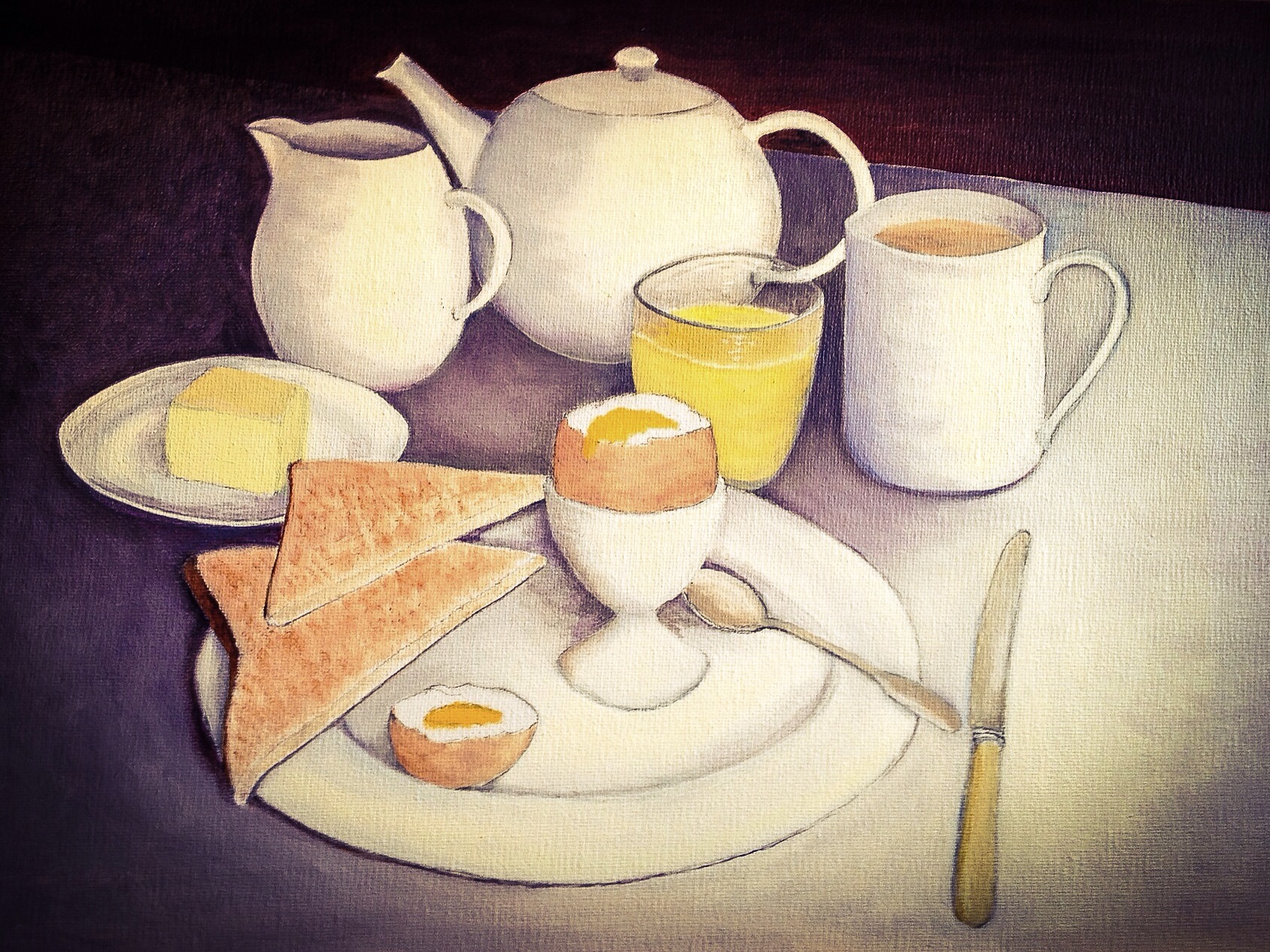Картина завтрак