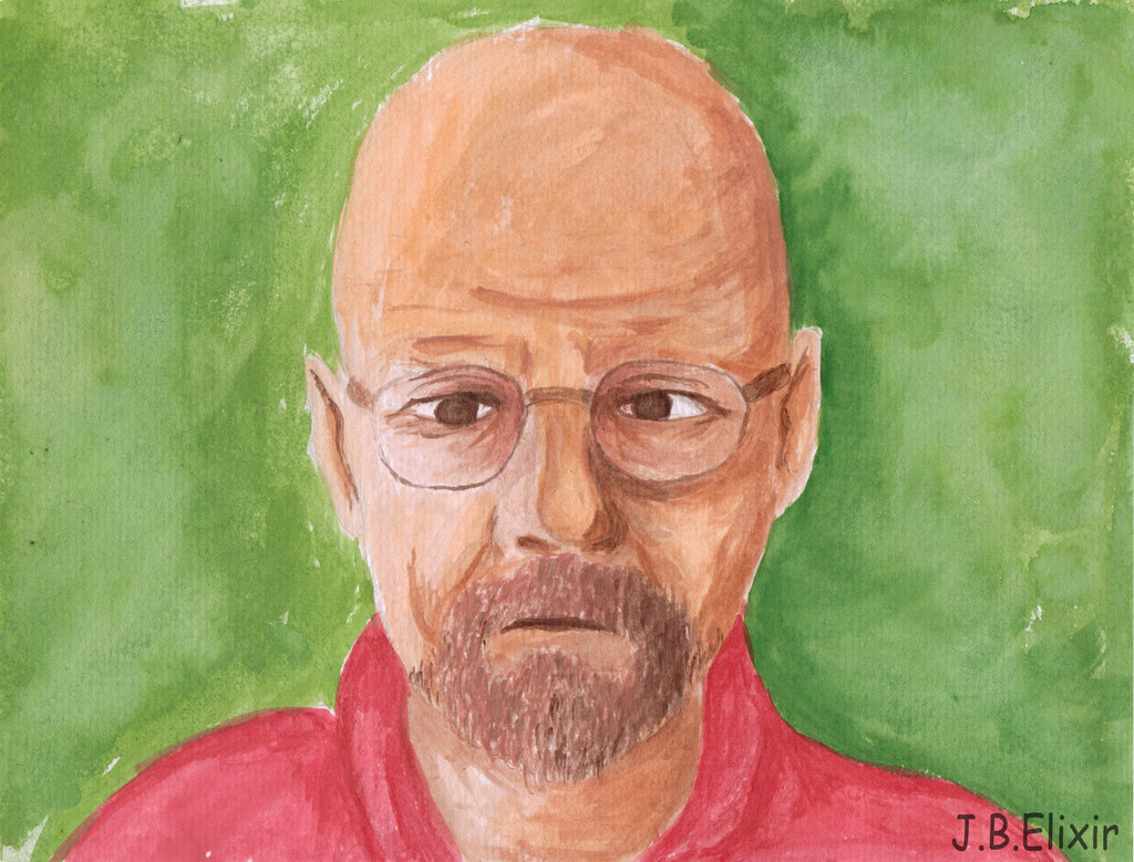 1024x779 Breaking Bad Watercolour Painting By Jbelixir - Breaking Bad Painting