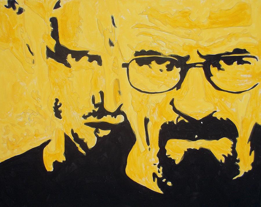 900x716 Breaking Bad Yellow Painting By Marisela Mungia - Breaking Bad Painting