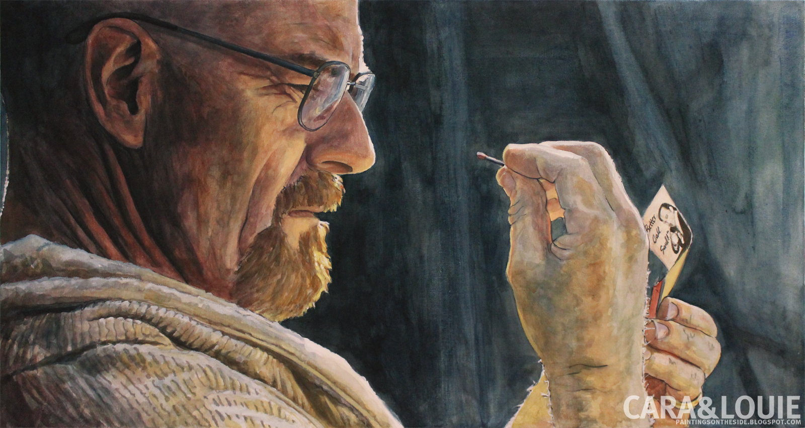 1600x850 Paintings On The Side Walter White From Breaking Bad - Breaking Bad Painting