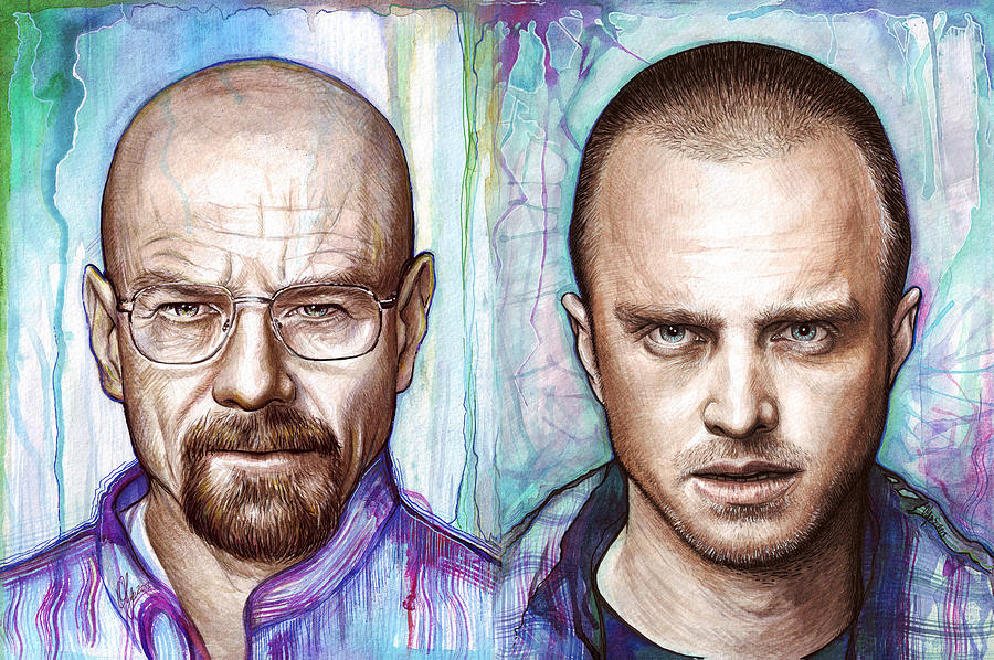 900x598 Walter And Jesse - Breaking Bad Painting