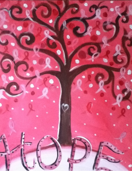 500x649 Celebrating Breast Cancer Awareness Month With Back In The Swing - Breast Cancer Painting
