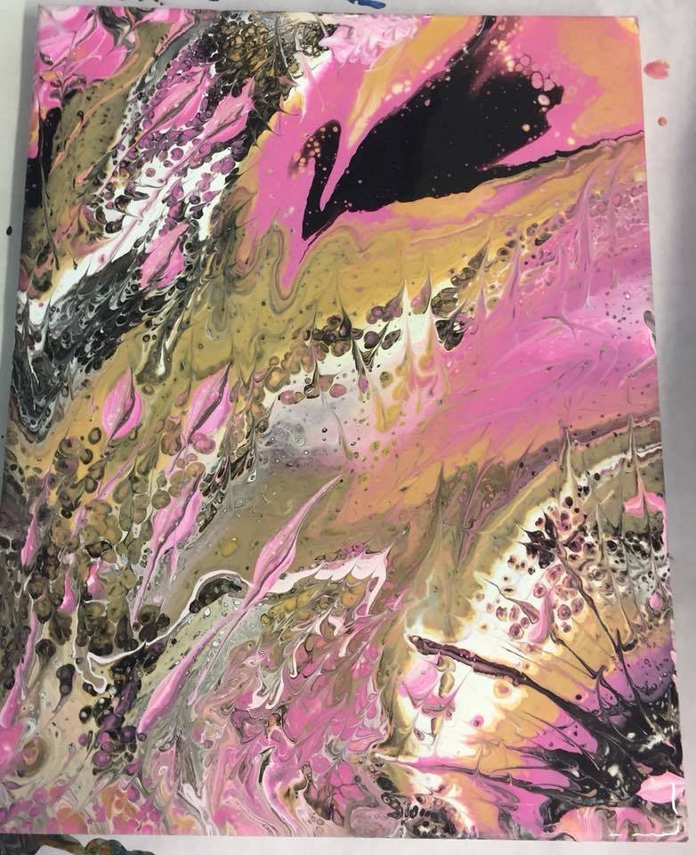 782x960 Modern Painting Contemporary Art Breast Cancer Artwork Abstract My - Breast Cancer Painting