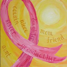 236x236 Breast Cancer Ribbon Paintings - Breast Cancer Ribbon Painting