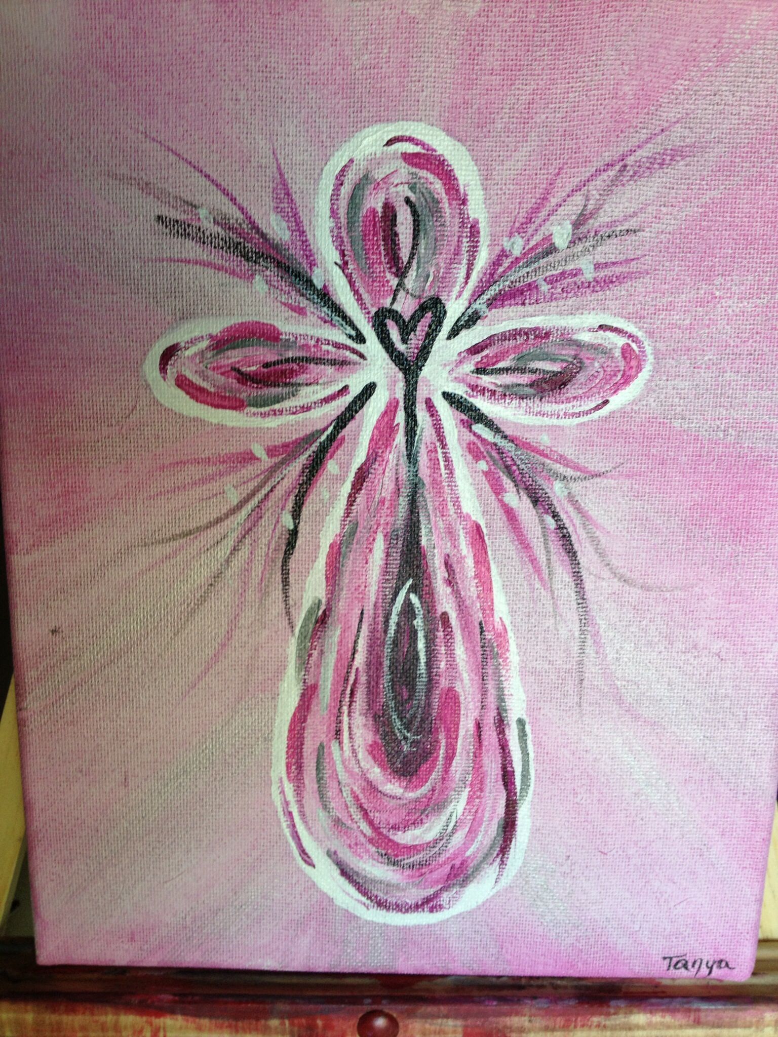 1536x2048 Pink Cross Showing Support For Breast Cancer Awareness - Breast Cancer Ribbon Painting