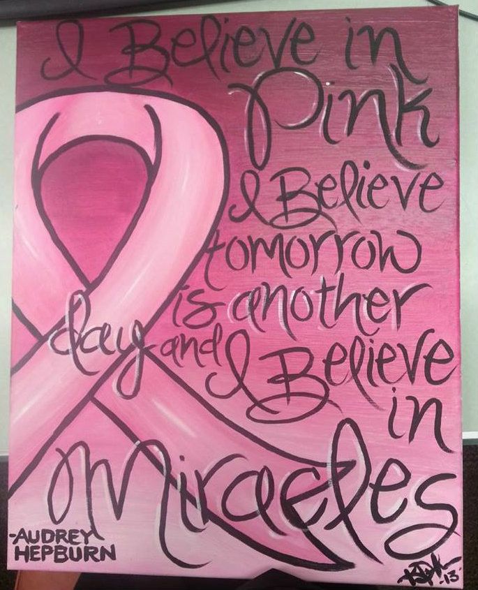685x845 Audrey Hepburn Cancer Awareness Quote Painting By Kreativelydun - Breast Cancer Ribbon Painting