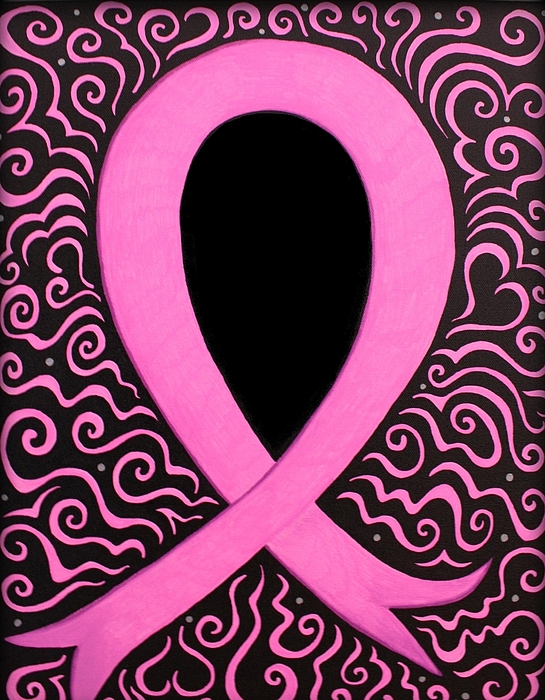 545x700 Breast Cancer Awareness Ribbon Spiral Notebook For Sale By Mandy Shupp - Breast Cancer Ribbon Painting