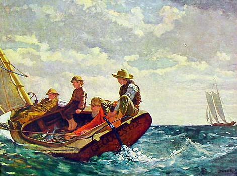 471x350 Breezing Up By Winslow Homer New Zealand Fine Prints - Breezing Up Painting