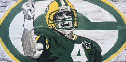 500x246 Graphic Portraiture By Carly Jaye Smith - Brett Favre Painting