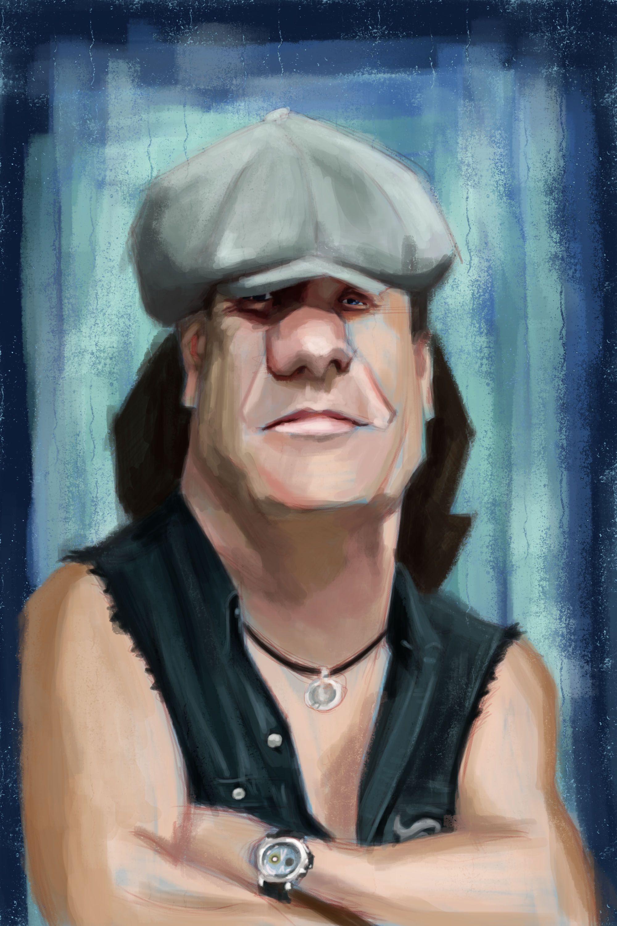 2000x3000 Brian Johnson Caracatures - Brian Johnson Painting