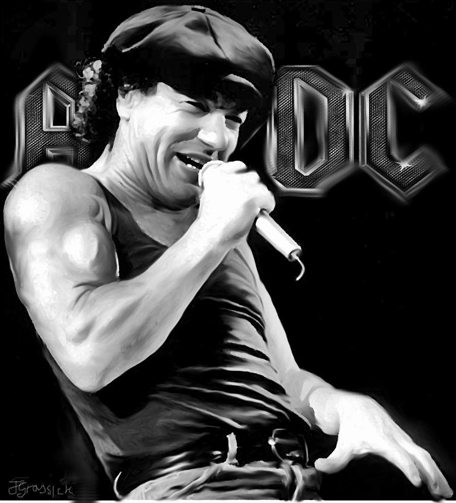 900x991 Brian Johnson Acdc By Jokazart247 - Brian Johnson Painting