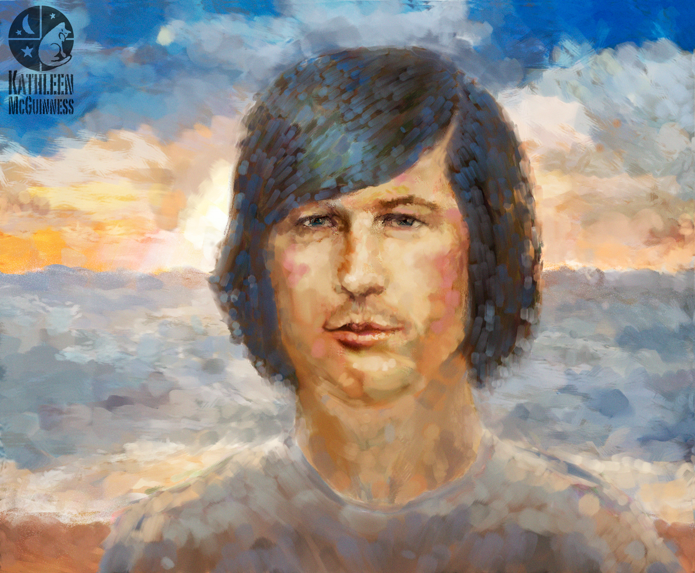1400x1153 Sixties Music Icons - Brian Wilson Painting