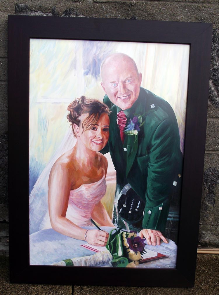 750x1010 Bride And Groom Oil Painting - Bride And Groom Painting