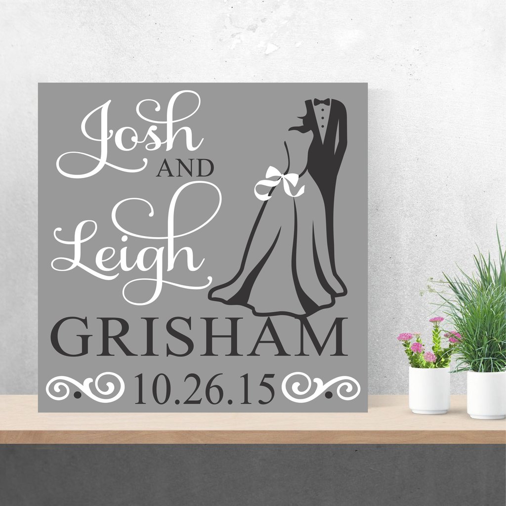 1024x1024 Bride Groom Painting Hand Painted Canvas Wedding Gift - Bride And Groom Painting