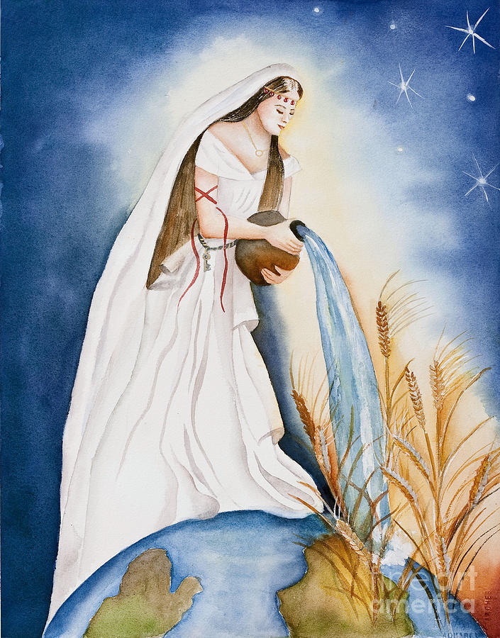 705x900 Streams Of Living Waters Painting By Malvina Laudicina - Bride Of Christ Painting