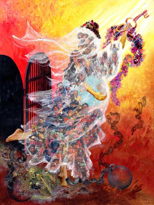 500x666 The Bride's Release Glory Gazing Ministries - Bride Of Christ Painting