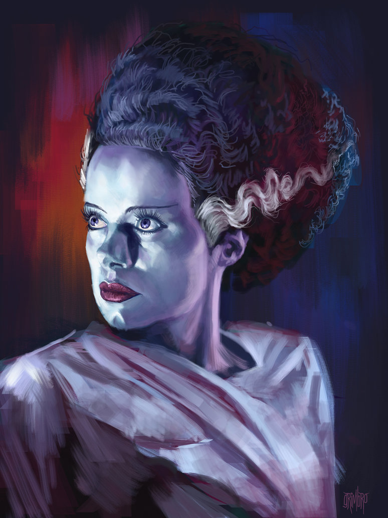 Bride Of Frankenstein Painting at PaintingValley.com | Explore ...