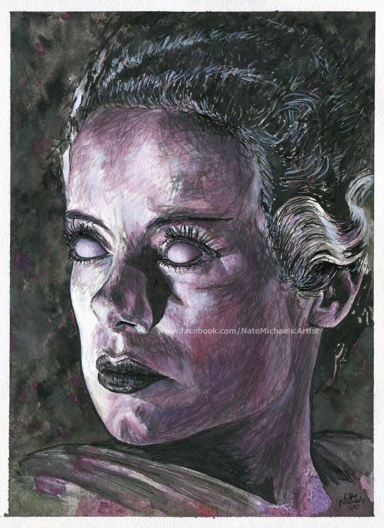762x1049 Bride Of Frankenstein - Bride Of Frankenstein Painting