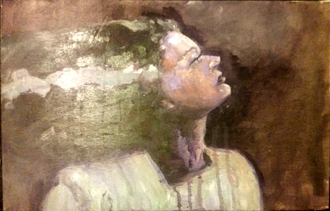 660x423 Saving The Bride Of Frankenstein Fancy Tom Austin Based Artist - Bride Of Frankenstein Painting