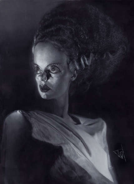 429x589 The Bride Of Frankenstein Painting By Jota - Bride Of Frankenstein Painting