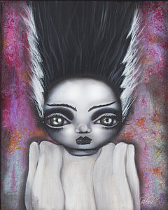 240x300 Bride Of Frankenstein Paintings Fine Art America - Bride Of Frankenstein Painting
