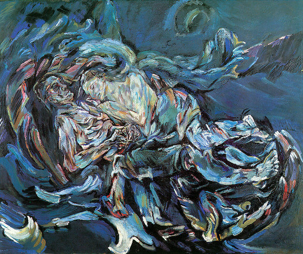 600x502 The Bride And The Wind Art Print By Oskar Kokoschka - Bride Of The Wind Painting