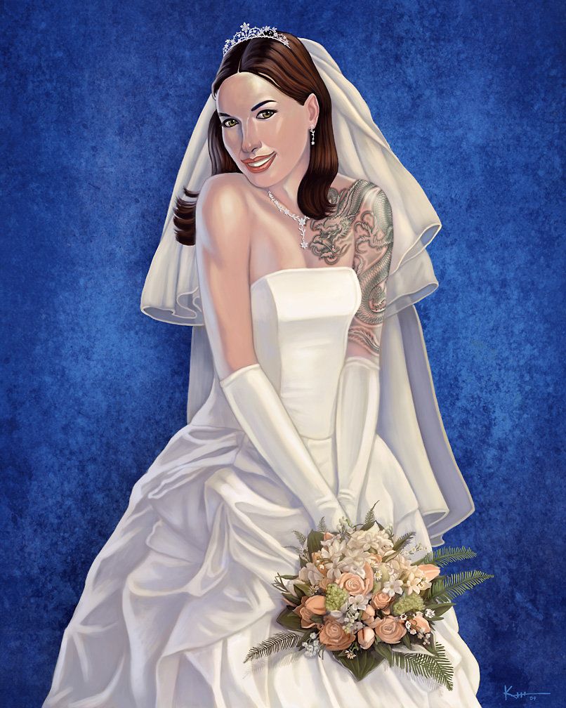 806x1008 The Bride Digital Painting Crafthubs - Bride Painting