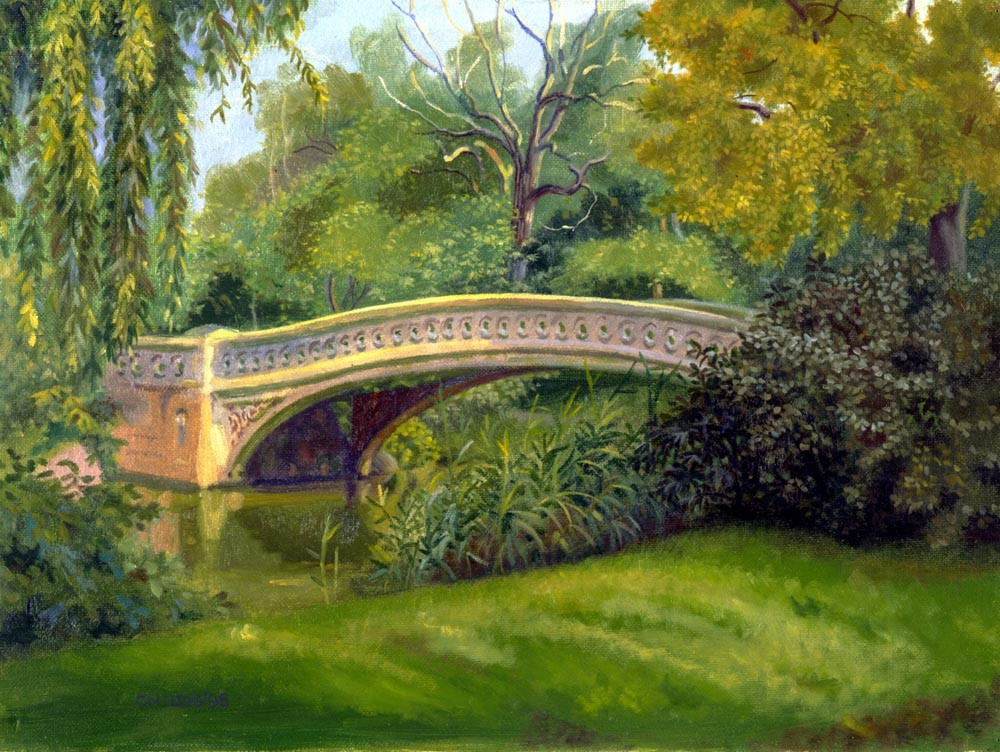 1000x752 James Childs Bow Bridge Painting Best Paintings For Sale - Bridge Painting