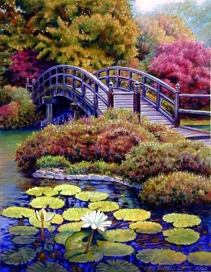 699x900 Paintings Of Bridges Bridge Painting By John Lautermilch - Bridge Painting