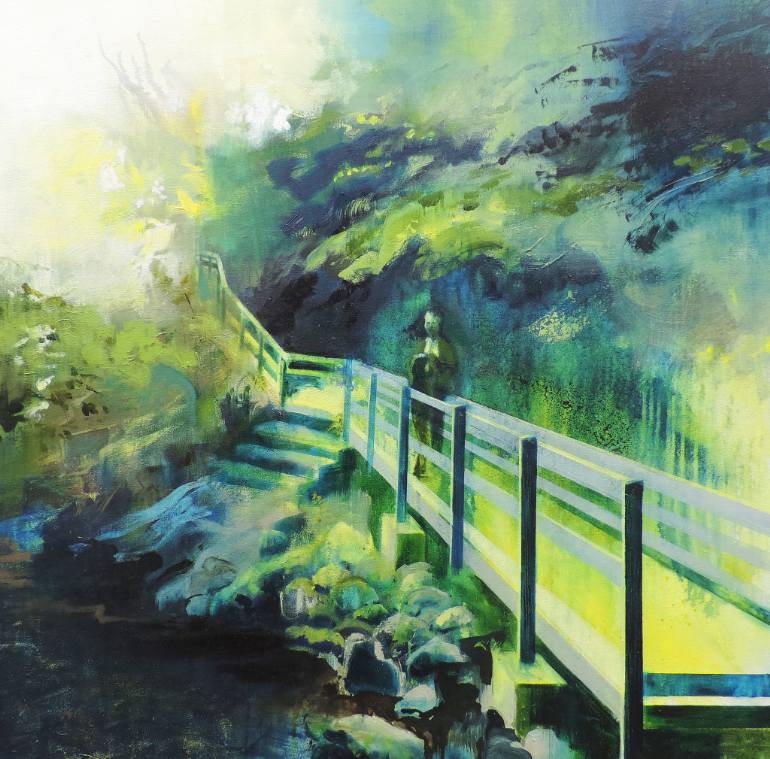 770x759 Saatchi Art Bridge Painting By Sheila Chapman - Bridge Painting