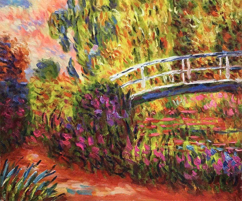 1000x833 The Japanese Bridge, Monet Oil Painting - Bridge Painting