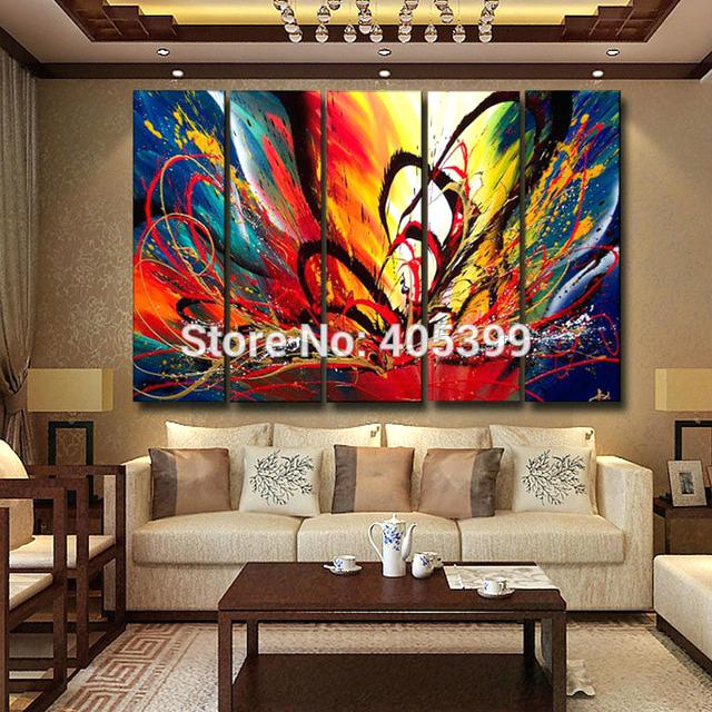640x640 Free Shipping Abstract Bright Color Painting Modern Canvas Art - Bright Color Painting